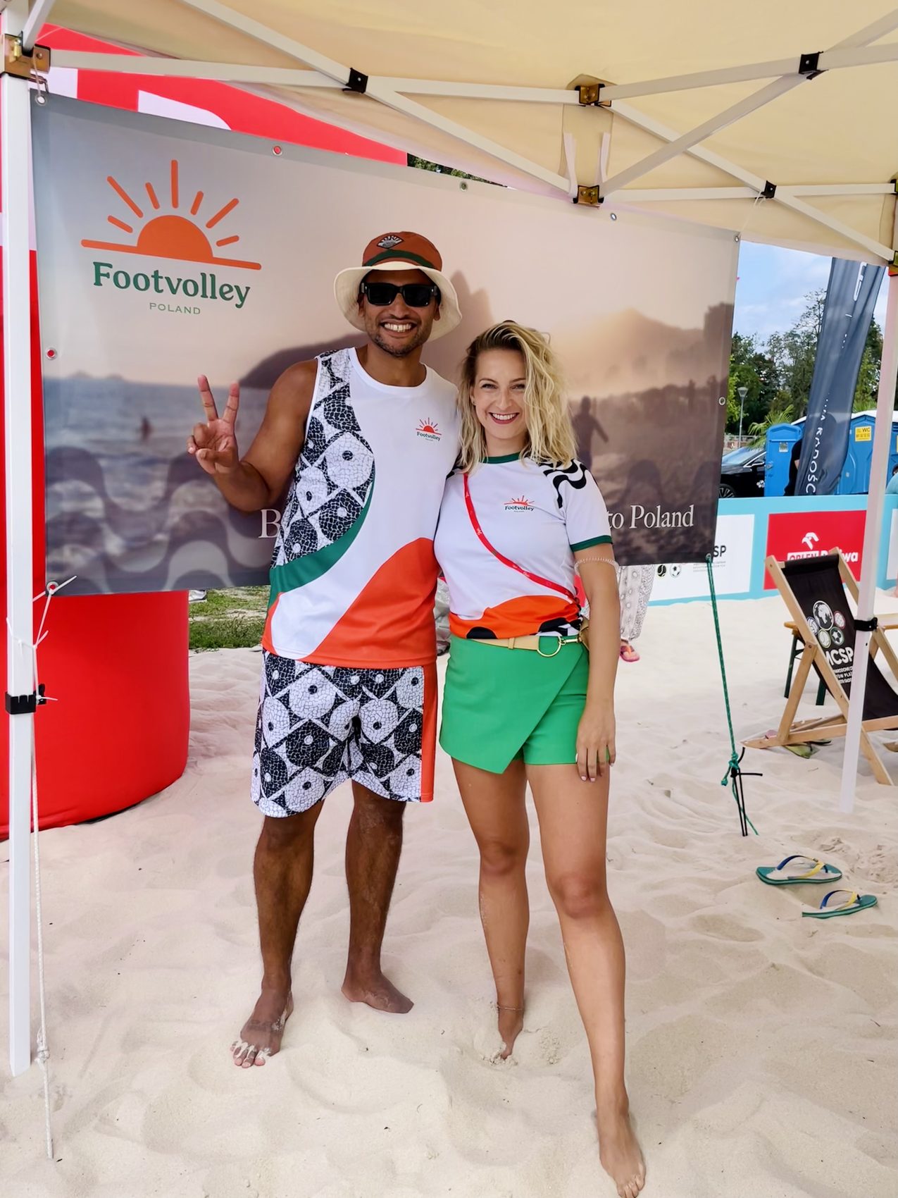 Ismiley Maia and Aleksandra Kałuża, founders of Footvolley Poland